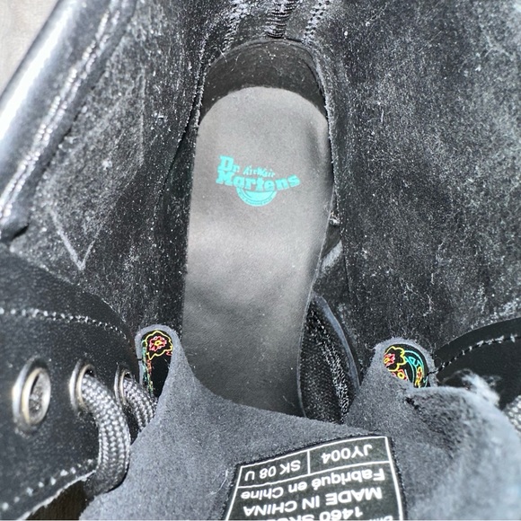 RARE!!! Dr Doc Martens 1460 Skull Day OF The Dead Backhand Boots Size 8W 7M - Picture 6 of 7